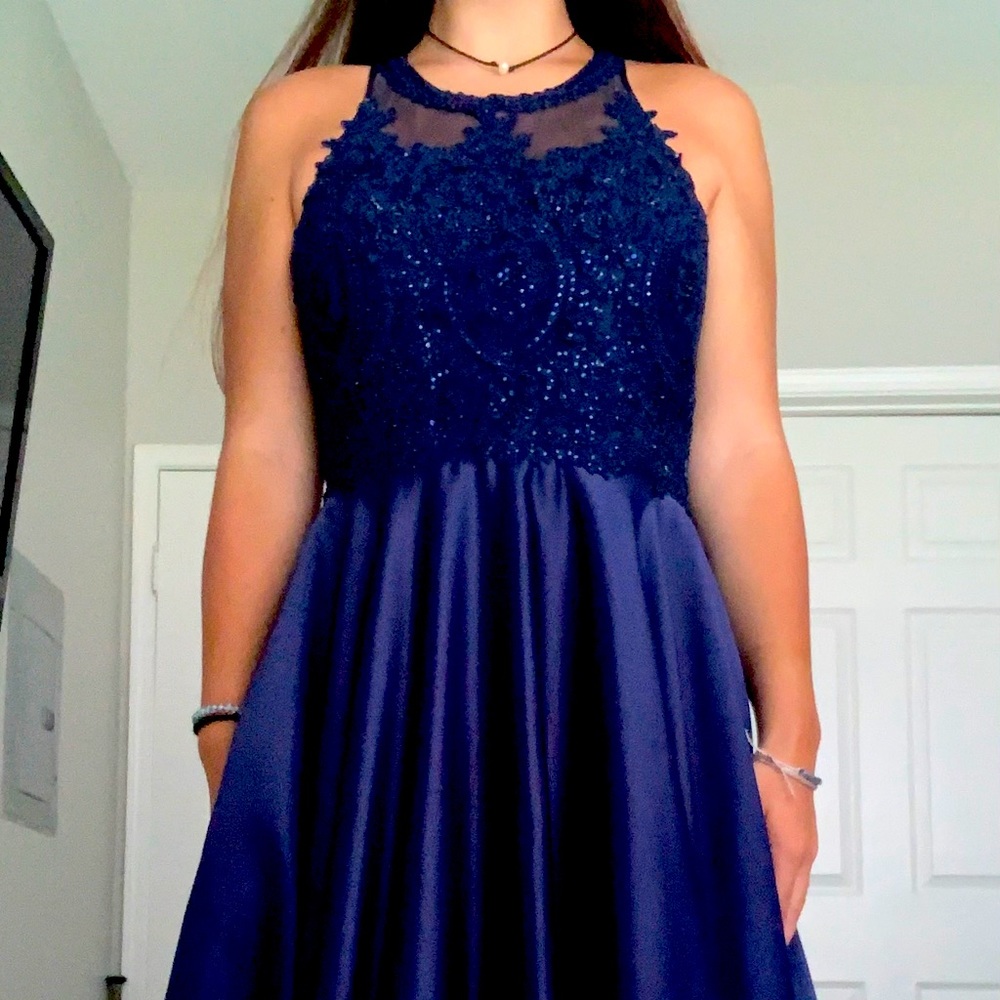 NWOT navy prom dress